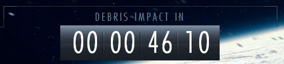 gravity debris impact countdown