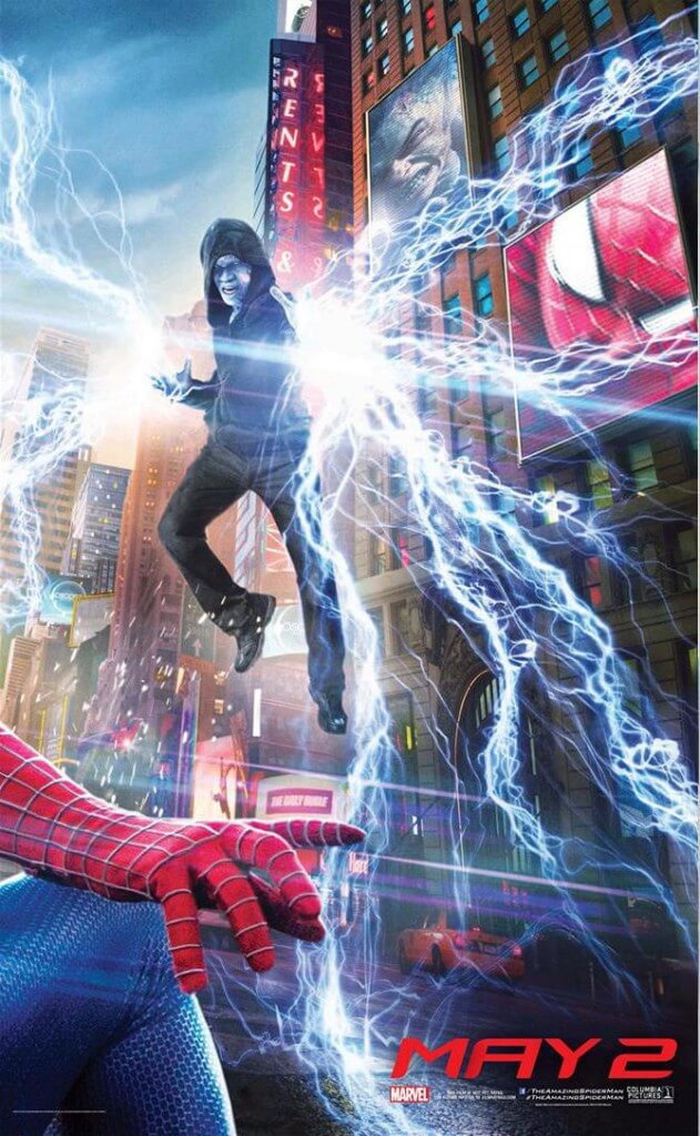 amazing spider-man 2 tryptic poster electro