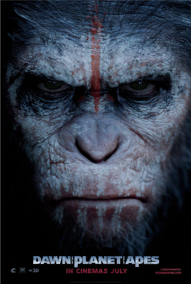 dawn of the planet of the apes caeser poster