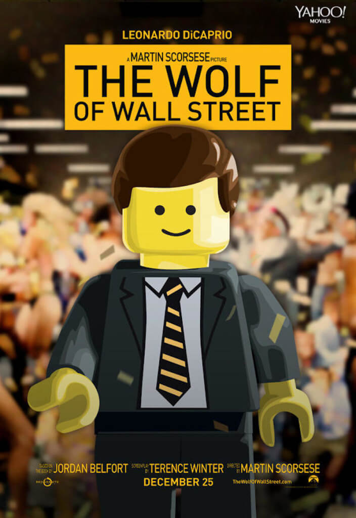 the wolf of wall street lego oscar poster