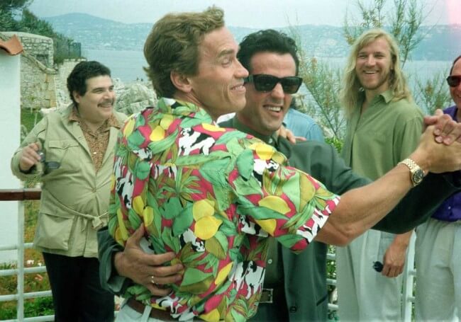 arnold schwarzenegger & sylvester stallone rare photo