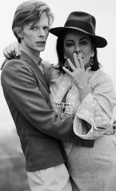 david bowie & elizabeth taylor rare photo