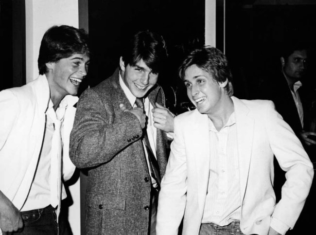 rob lowe tom cruise emilio estevez rare photo