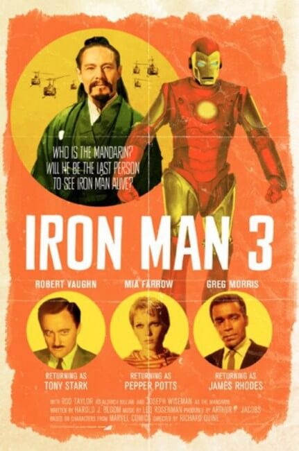 iron man 3 vintage poster