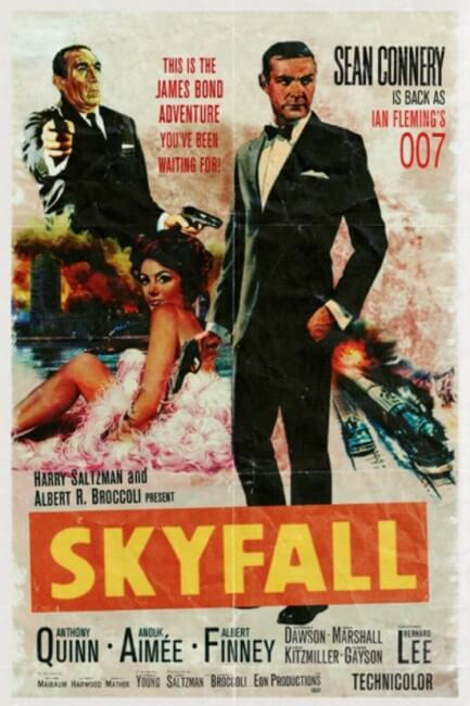 skyfall vintage poster