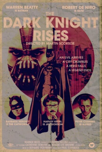 the dark knight rises vintage poster