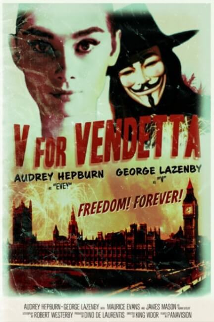 v for vendetta vintage poster