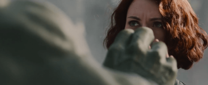 avengers age of ultron trailer hulk and black widow screenshot