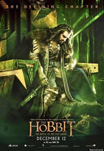 hobbit battle of five armies thorin in throne poster