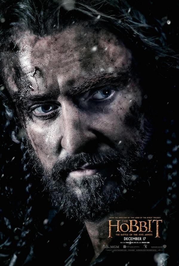 hobbit battle of the five armies thorin character poster