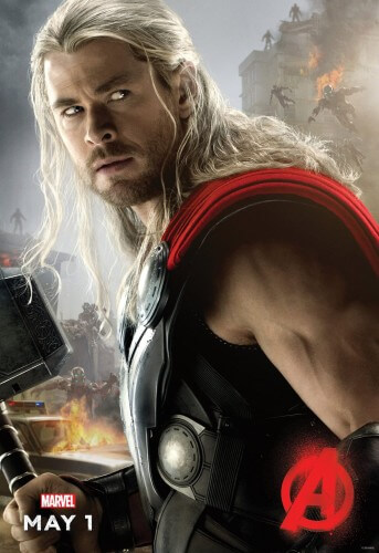 avengers age of ultron thor character poster