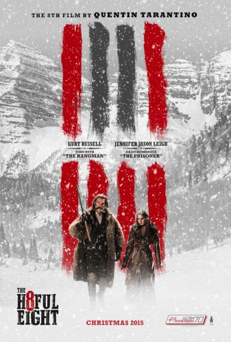 hateful eight movie poster kurt russell jennifer jason leigh