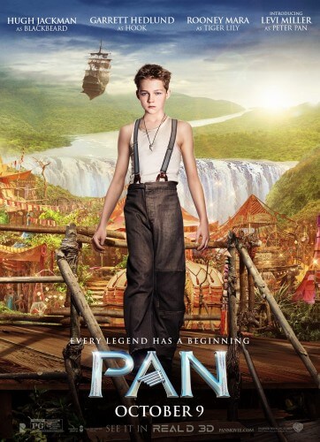pan movie poster levi miller pan