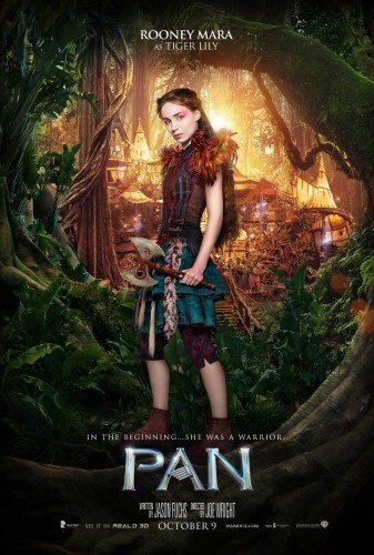 pan movie poster rooney mara tiger lily