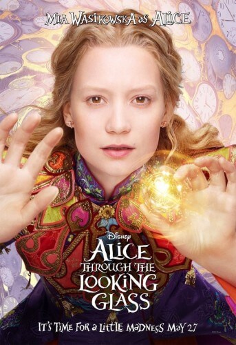 alice through the looking glass character poster mia wasikowksa