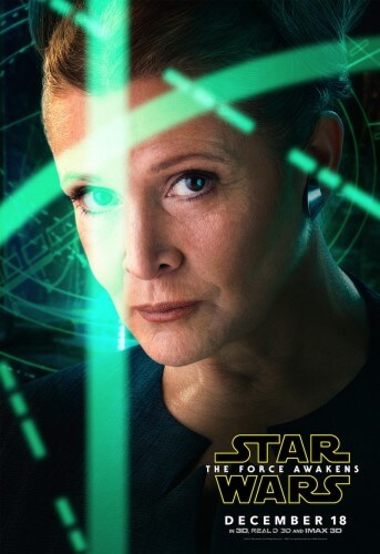 star wars the force awakens movie leia character poster