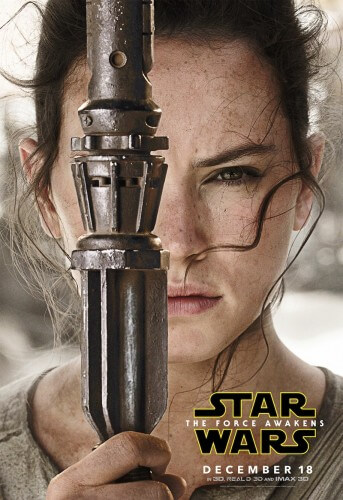 star wars the force awakens movie rey character poster