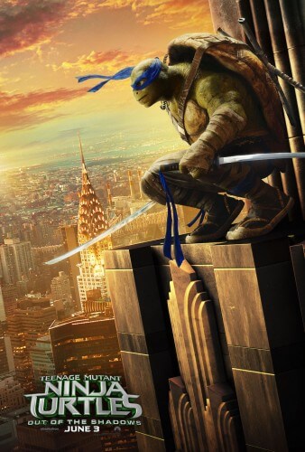 tmnt out of the shadows leonardo character poster