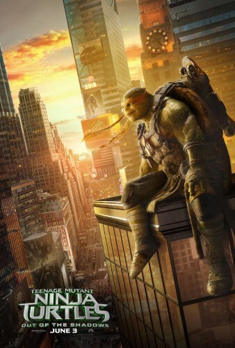 tmnt out of the shadows michelangelo character poster