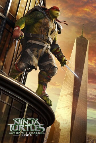 tmnt out of the shadows raphael character poster