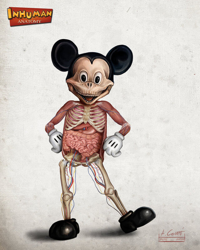 FUN STUFF: Disney characters anatomy drawings | Midroad Movie Review