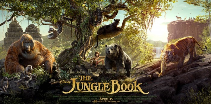 THE JUNGLE BOOK movie poster triptych was slowly revealed to showcase the main players