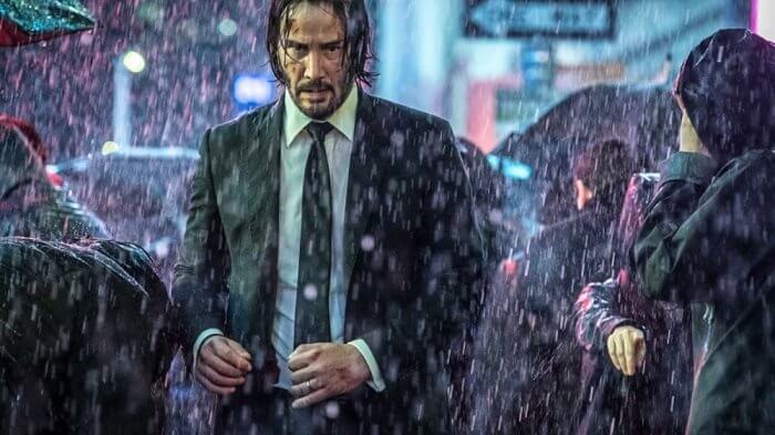 First JOHN WICK: CHAPTER 3 – Parabellum trailer rides in on horses and motorcycles