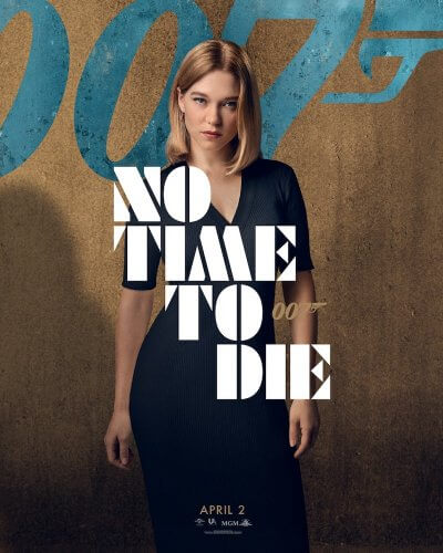 lea seydoux no time to die jamess bond character poster